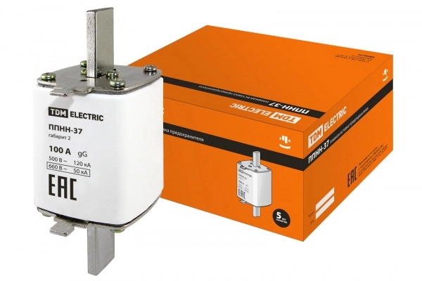 Плавкая вставка предохранитель габарит 2 100А TDM ППНН-37