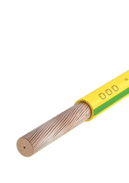 Провод медный ПуГВнг(А)-LS 1х6 желто-зеленый