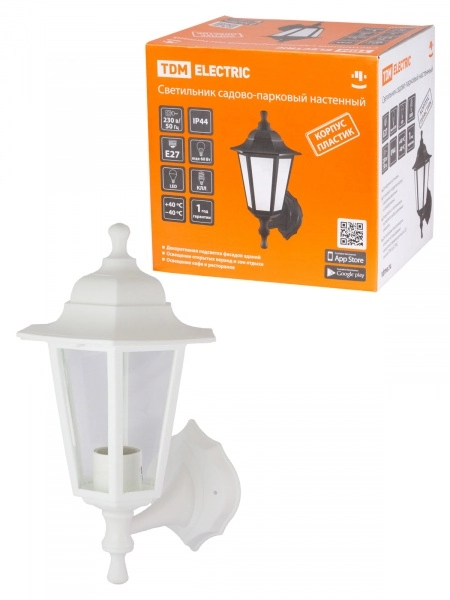 Светильник садово-парковый бра TDM НБУ 06-60-001 шестигранник, настенный, пластик, белый