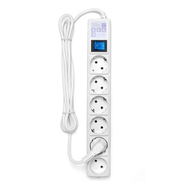 Сетевой фильтр 6 гнезд 3м (5с заземелнием + 1б/з) ПВС 3х1 16А 3500Вт белый PowerCube SPG(5+1)-16B-3М