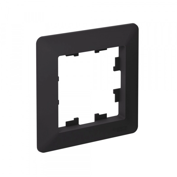 Рамка одноместная ATLASDESIGN AIR КАРБОН/дымчатый черный