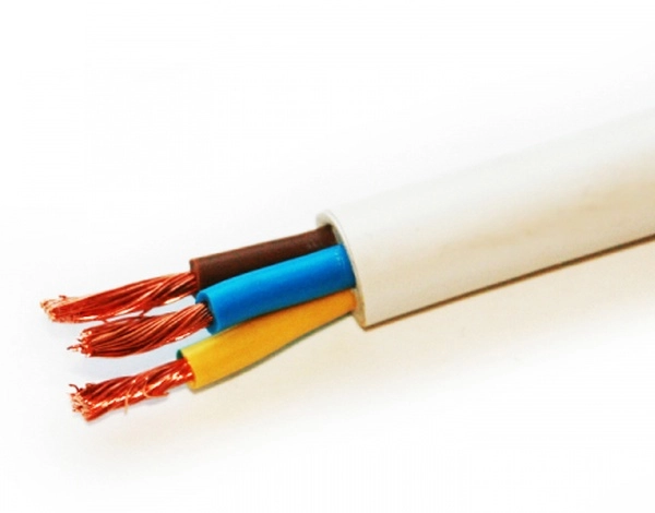 Провод бытовой ПВС 3х2,5 белый ГОСТ (бухта 100)