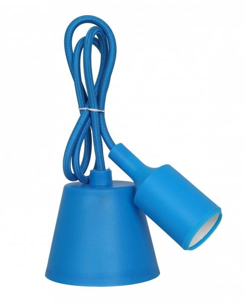Светильник-Патрон IN HOME Е27 силиконовый со шнуром 1м синий