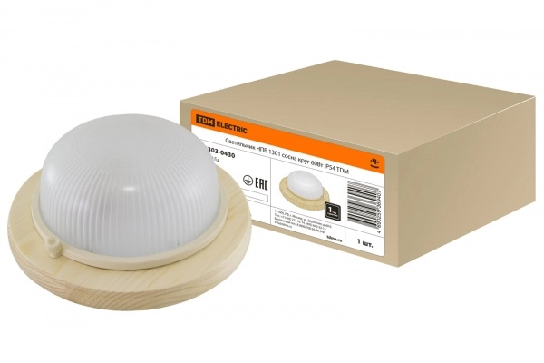 Светильник TDM НПБ1301 сосна круг 60Вт IP54