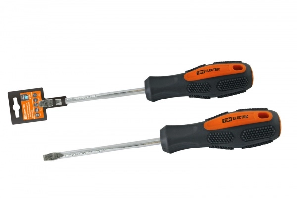 Отвертка шлицевая SL6х100 мм, CR-V, серия "Алмаз" TDM