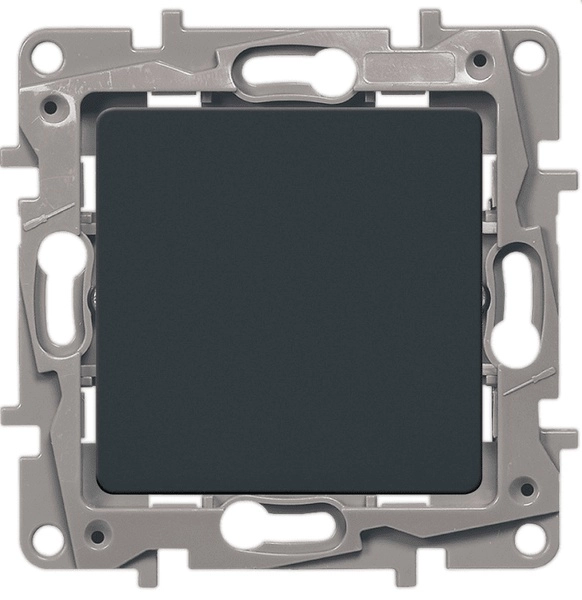 Выключатель одноклавишный 10AX 250В LEGRAND ETIKA АНТРАЦИТ механизм безвинтовые зажимы 672601