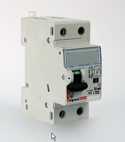 Автоматический выключатель дифференциального тока 2П 16А 30мА Legrand RX3 АВДТ характеристика С тип AC 1П+N 419399