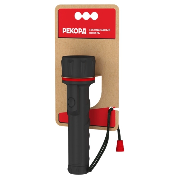 Фонарь светодиодный Рекорд ММ-0203 2хR6 3LED резиновый