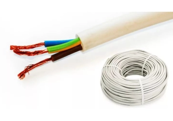 Провод бытовой ПВС 3х1,5 белый ГОСТ (бухта 100)