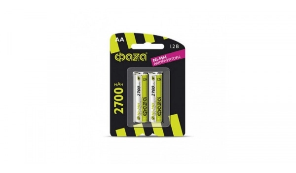 Аккумулятор R6 2700mAh AA BL-2  ФАЗА (кратно 2)