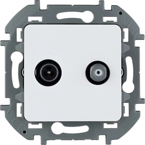Розетка TV/SAT звезда IP20 LEGRAND INSPIRIA БЕЛЫЙ скрытая установка 673880
