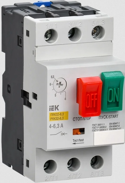Пускатель ПРК32-6,3 Ir=4-6,3A Ue660B IEK