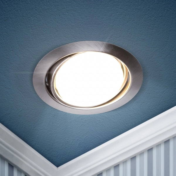 Светильник точечный ЭРА KL35 А SCH под лампу Gx53 поворотный, 220V, 13W, сатин хром (20/40/960)