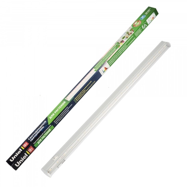 Светильник для растений ULI-P12-18W/SPLE IP40 WHITE светодиодный линейный, 560мм, выкл. на корпусе. Спектр для фотосинтеза. TM Uniel