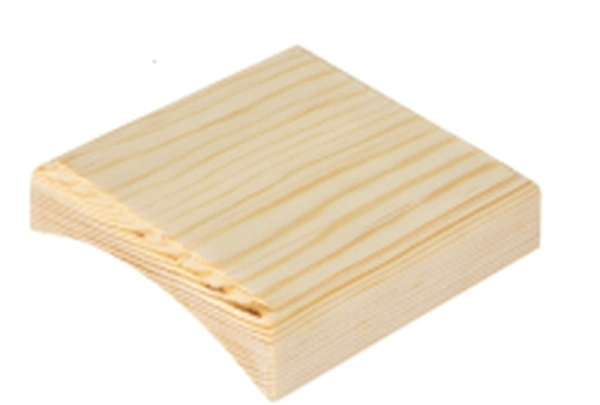 МезонинЪ Накладка Без тонировки на оцилиндрованное бревно D200-220мм 90х90х20мм GE70771-00