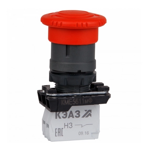 Кнопка КМЕ5611мФ красный 1но+1нз гриб IP65 КЭАЗ