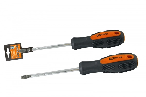 Отвертка шлицевая SL4х100 мм, CR-V, серия "Алмаз" TDM