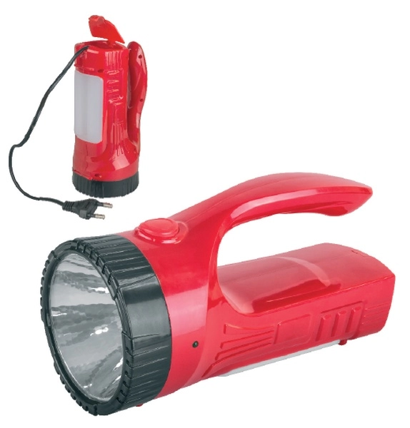 Фонарь светодиодный Navigator NPT-SP17-ACCU 71 599 прожектор/кемпинг 3 режима 1Вт+12LED 130лм аккумулятор 4V0.75Ah прямая зарядкака 220V красный пластик IP33