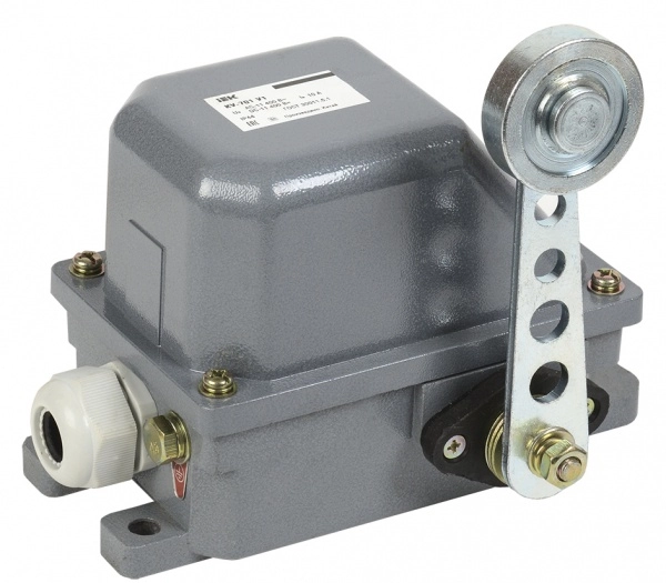 Выключатель путевой КУ-701 У1 рычаг с/роликом, 10А, IP44, 2 эл. цепи IEK