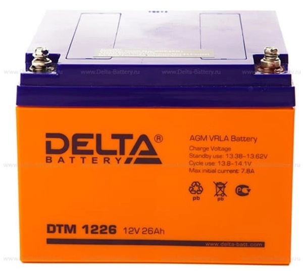 Аккумулятор DELTA DTM1226 12V 26Ah