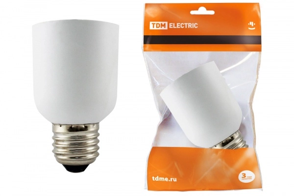 Патрон-переходник TDM Е27-Е40 белый