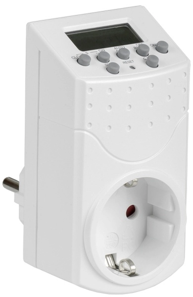 РТЭ-1 Розетка-таймер электр.электрон. 1мин 7дн 140on/off 16А IP20 IEK