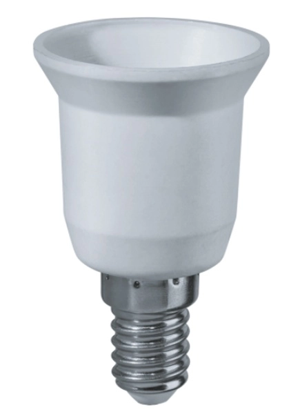 Патрон-переходник Е14-Е27 алюм.оцинк.белый NLA-Е14-Е27 71 988  Navigator