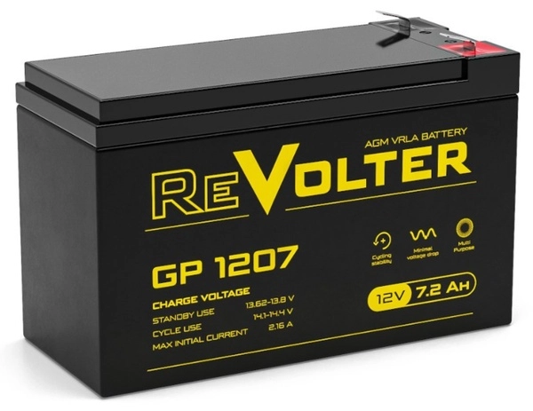 Свинцово-кислотный аккумулятор REVOLTER GP 1207