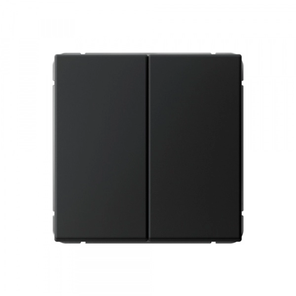 Выключатель двухклавишный ARTGALLERY 10АХ механизм быстрозажимные клеммы КАРБОН