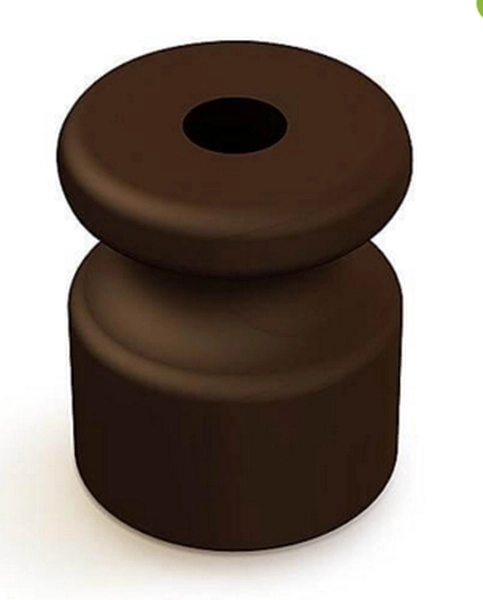 Изолятор керамический для наружного монтажа электропровода универсальный МезонинЪ Коричневый GE70025-04 (кратно 40)