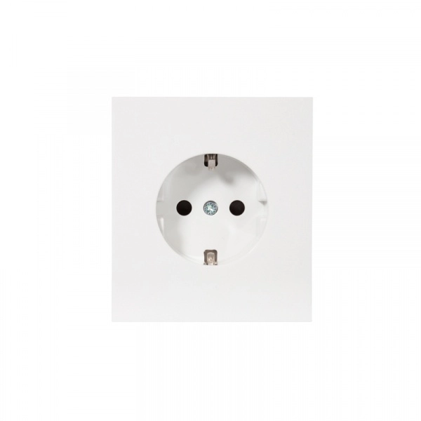 Розетка одноместная с заземлением со шторками STRONG скрытой установки 16А ЖЕМЧУГ KRANZ