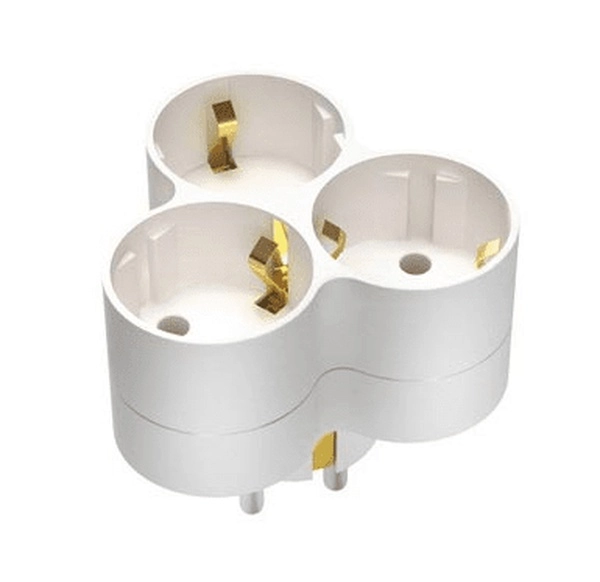 Разветвитель 3 гнезда с заземлением 16A 4000Вт соты Белый АМ 16-3Е Фотон 12323