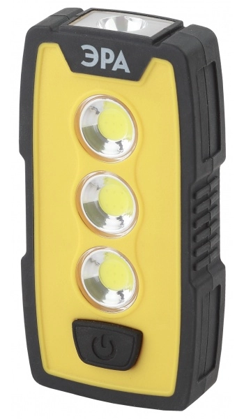Фонарь светодиодный ЭРА RB-802 "Практик" 6Вт COB + 1Вт LED, пластик, 3xAAA, защита IP65, крючок, магнит