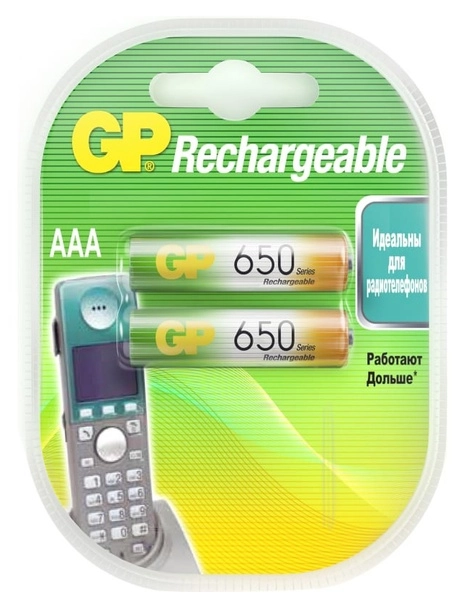 Аккумулятор GP R03 /65AAAHC NiMH 650 mAh BP-2 (кратно 2)