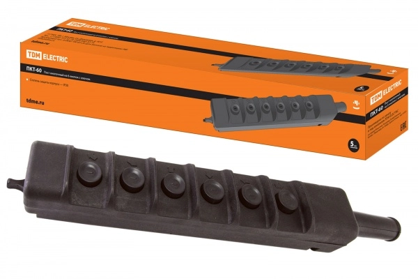 Пост кнопочный TDM ПКТ-60 на 6 кнопок с ключом IP30