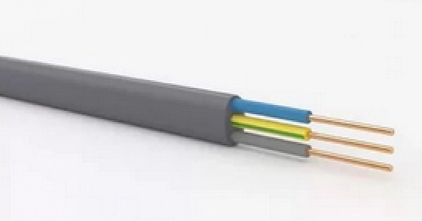 Кабель медный силовой в ПВХ изоляции ВВГнг(А)-LS 3х1,5-0.66 плоский (бухта 10)