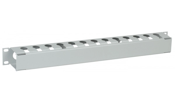 Кабельный органайзер с крышкой 19" 1U, серый ITK