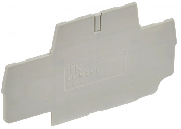 Заглушка для колодки клеммной CP-ML двухуровневая 2,5мм2 серая IEK