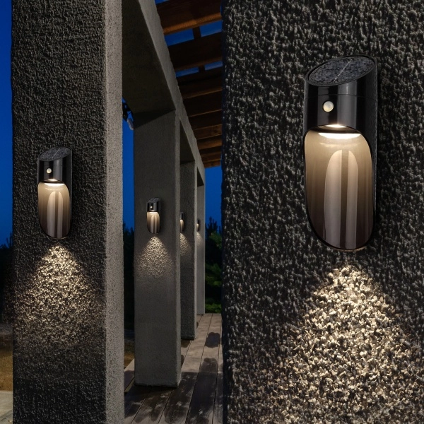 Светильник фасадный ЭРА ERAFS050-43 Призма на солнечной батарее с датчиком движения, 12 LED 25 Лм