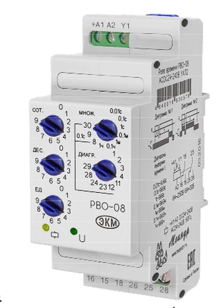 Реле времени Меандр РВО-08 ACDC24-240В УХЛ2