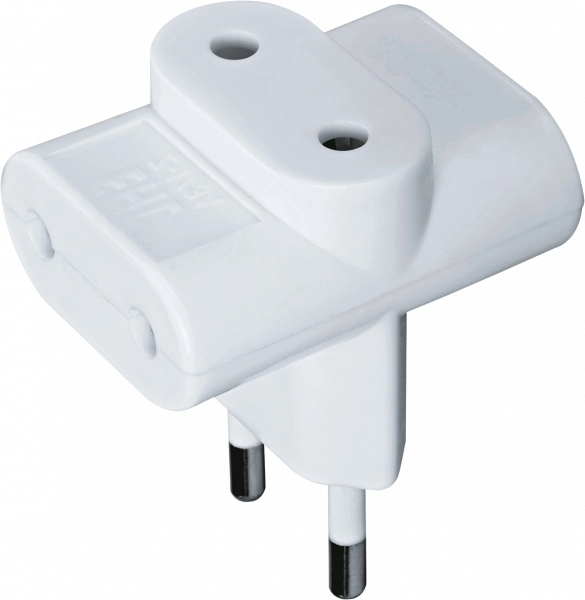 Разветвитель 3 гнезда без заземления 10А 2500Вт компактный Белый NAD-FT-3X-WH Navigator 94699