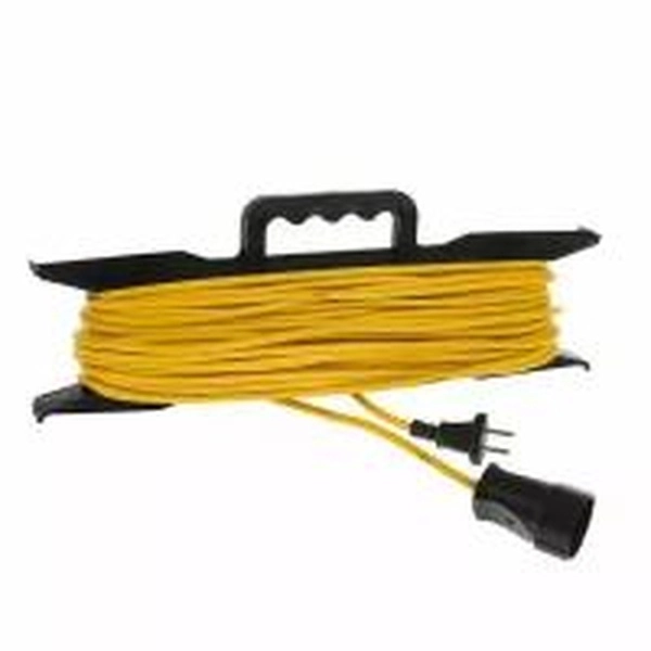 Удлинитель-шнур на раме 1 гнездо 40м IP20 без заземления ПВС2х1 2200Вт желтый Союз (Универсал) 481S-5209