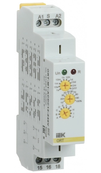 Реле времени ORT многофункциональное 1 контакт 12-240 В AC/DC