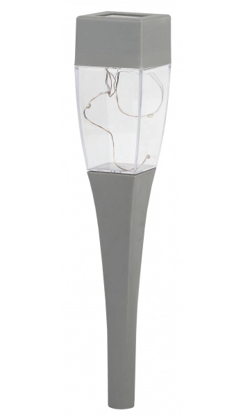 SL-SS38-GLOW-2 ЭРА Садовый светильник на солнечной батарее, сталь, пластик, серый, 38 см