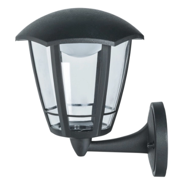 Светильник садово-парковый Navigator 8Вт 560Лм 4000К 176-264В IP44 черный шестигранник вверх 194х170х230 /61 619 NOF-P04-8-4K-BL-IP44-LED