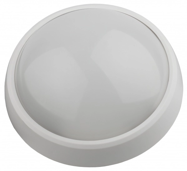 Светильник светодиодный ЭРА SPB-1-08-MWS IP54 8Вт 4000К 640лм круг 180х75  с датчиком, цвет белый