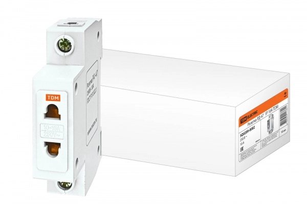 Розетка на DIN-рейку TDM 1П 10А РД-47 IP20