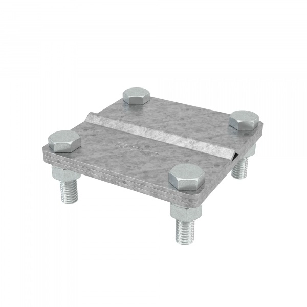 Соединитель полоса-пруток 80х80 мм с разделительной пластиной DKC