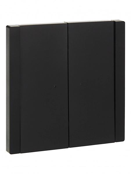 Выключатель двухклавишный с индикацией 10А FORTE&PIANO ЧЕРНЫЙ FP106 IEK