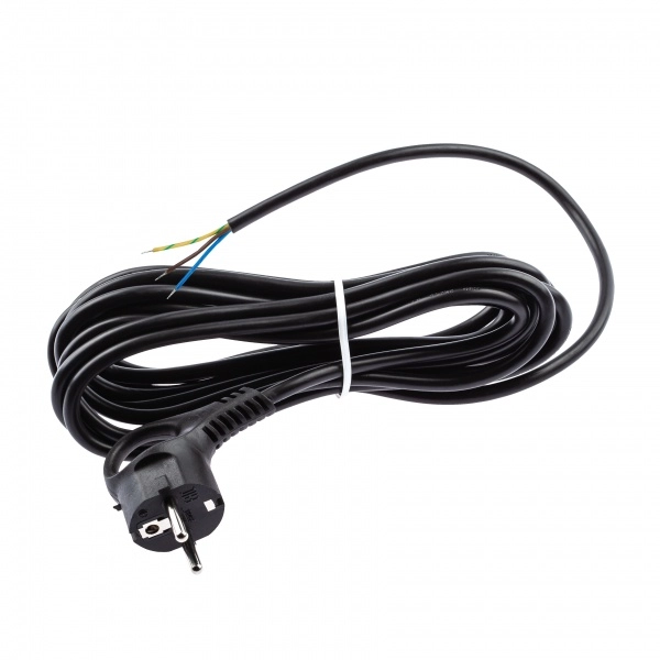 Шнур сетевой 3м с заземлением круглая вилка с кольцом ПВС3x0,75 черный ЭРА Б0048693